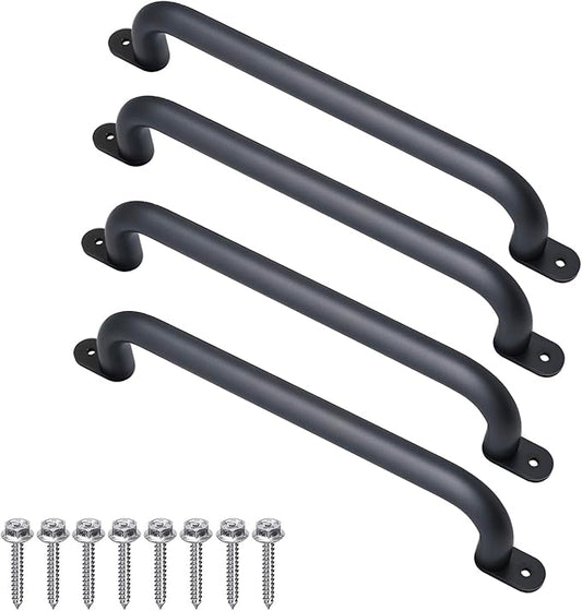 17 Inch Black Safety Playground Handles Pack of 4- Playset Handles, Swing Sets Accessories Hand Grips, Grab Handle Monkey Bar for Playhouse, Treehouse