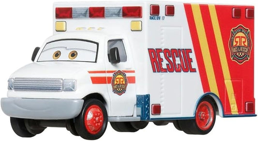 Disney Cars 2025 1:55 Scale Diecast Radiator Springs Race & Rescue Ambulance Morgan Martins