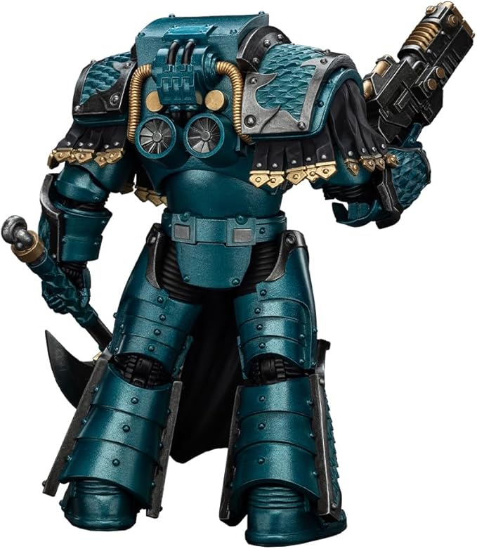 JOYTOY Warhammer 40K The Horus Heresy 1/18 Action Figure-Alpha Legion Lernaean Terminator with Volkite Charger-Collection Model Birthday Gifts