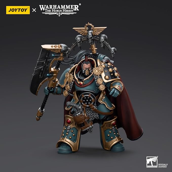 Joytoy Warhammer The Horus Heresy Sons of Horus 1:18 Action Figure Mecha Joy Toy Praetor with Power Axe Collection Model Anime 4.88 inch