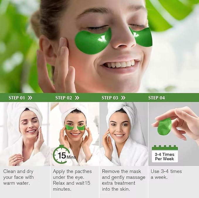 Under Eye Mask Aloe Vera – 60 Pairs Eye Patches for Dark Circles & Puffy Eyes – Hydrating Eye Mask