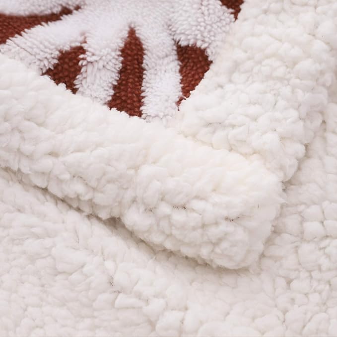 LOMAO Sherpa Fleece Blanket Gifts for Mom Dad Cozy Soft Throw Blanket for Women Men Birthday Gifts Dual Sided Couch Sofa Bed Blanket (Brown, 51"x63")