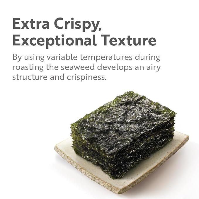 Premium Roasted Seaweed Snack [Perilla Oil | Pack of 16] - Crispy & Savory Korean Laver | Vegan Gluten-Free Plant-Based Snack | Made in Korea | Light & Crunchy Sheets for Lunchboxes & On-the-Go [O’food]