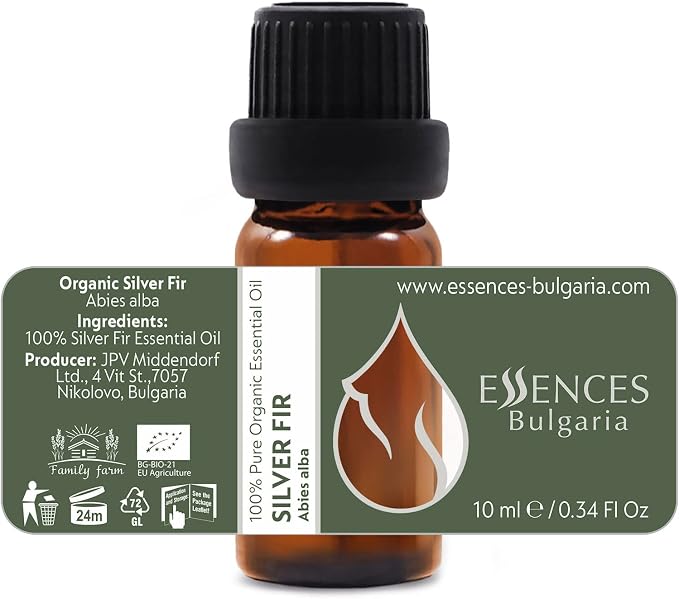 Set Forest Magic - Organic Essential Oils - Scotch Pine + Juniper + Silver Fir - 100% Pure and Natural Undiluted Aromatherapy Stress Relief Fresh Pine Resinous Aromas (3pcs x 10ml)