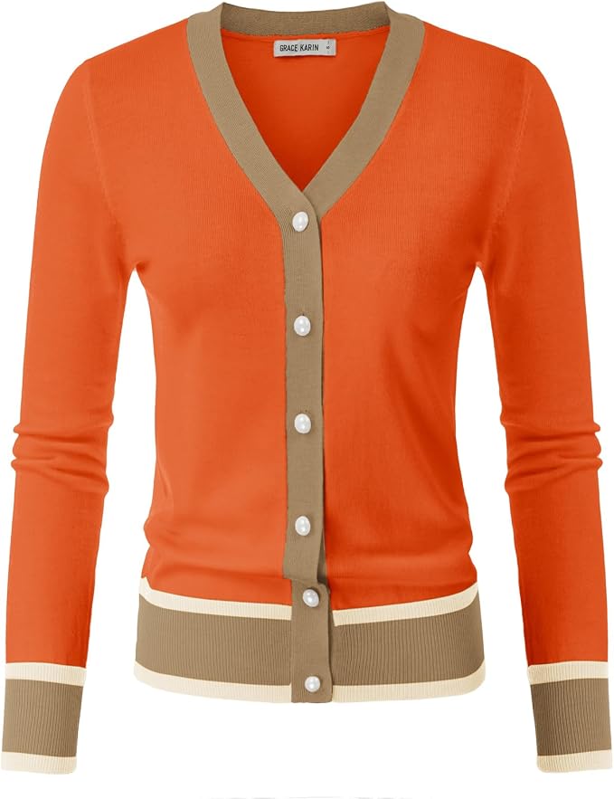 GRACE KARIN Cardigan Sweaters for Women Lightweight Long Sleeve Cropped Cardigan Summer Fall Fashion Clothing Outfits Shrug