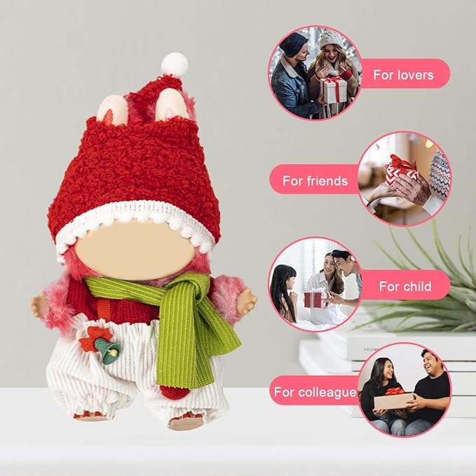 Clothes for 17cm Dolls(NO Doll) Outfit with Accessories Suit Cute Stylish Dress Up Set Christmas Set