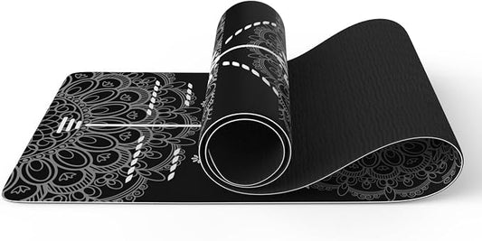 FOLAI Extra Thick Yoga Mat 6mm，pilates mat thick - Non-Slip Exercise Mat for HIIT, Pilates & Home Workouts & Workout with Free Carry Strap