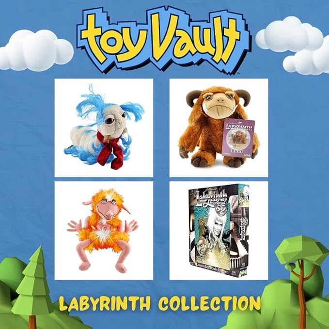 Toy Vault Labyrinth Mini Worm Plush; Stuffed Animal Toy from Jim Henson's Classic The Labyrinth Movie