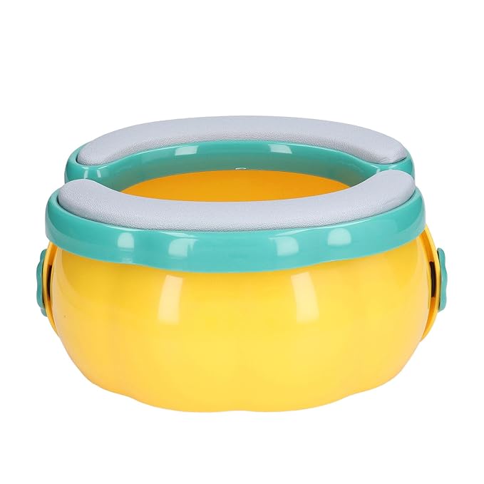 Travel Potty for Toddlers, Easy Clean Portable Foldable Potty Seat for Toddlers, Foldable Emergency Toilet with 20 Bags and Washable PU Pad for Car Camping Outdoor Indoor (Style 1)