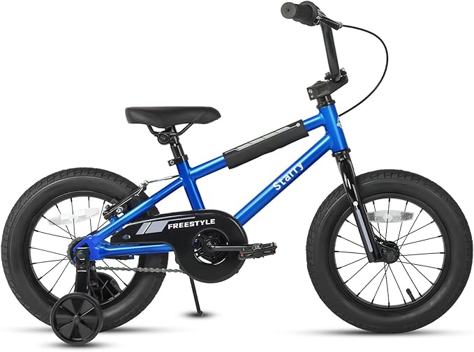 12 14 16 18 Inch Kids Bike BMX Style Bicycle with Training Wheels Coaster Brake for 2-10 Years Old Toddlers Boys Girls Multiple Colors