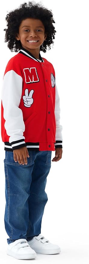 Disney Minnie Mickey Stitch Princess Frozen Marvel Jacket Lightweight Coat Button up Color Block Sweatshirt Sizes 2-14 Years