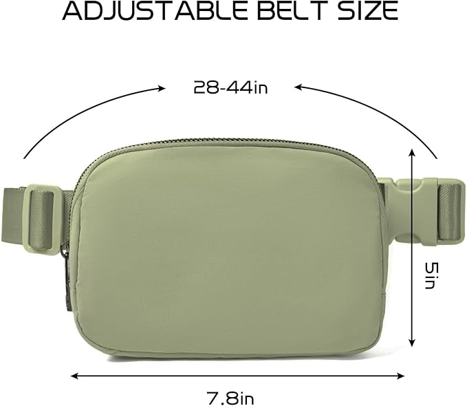 Belt Bag for Women Fanny Pack Crossbody Bags for Women Fashion Waist Packs with Adjustable Strap Gifts for Teenage Girls Women Men (khaki Green)