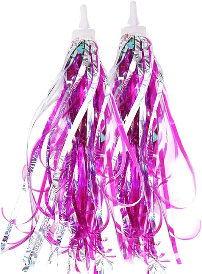 1Pair Kids Bike Handlebar Streamers, Children Scooter Handlebar Colorful Tassel Ribbon Bicycle Grips Baby Carrier Accessories