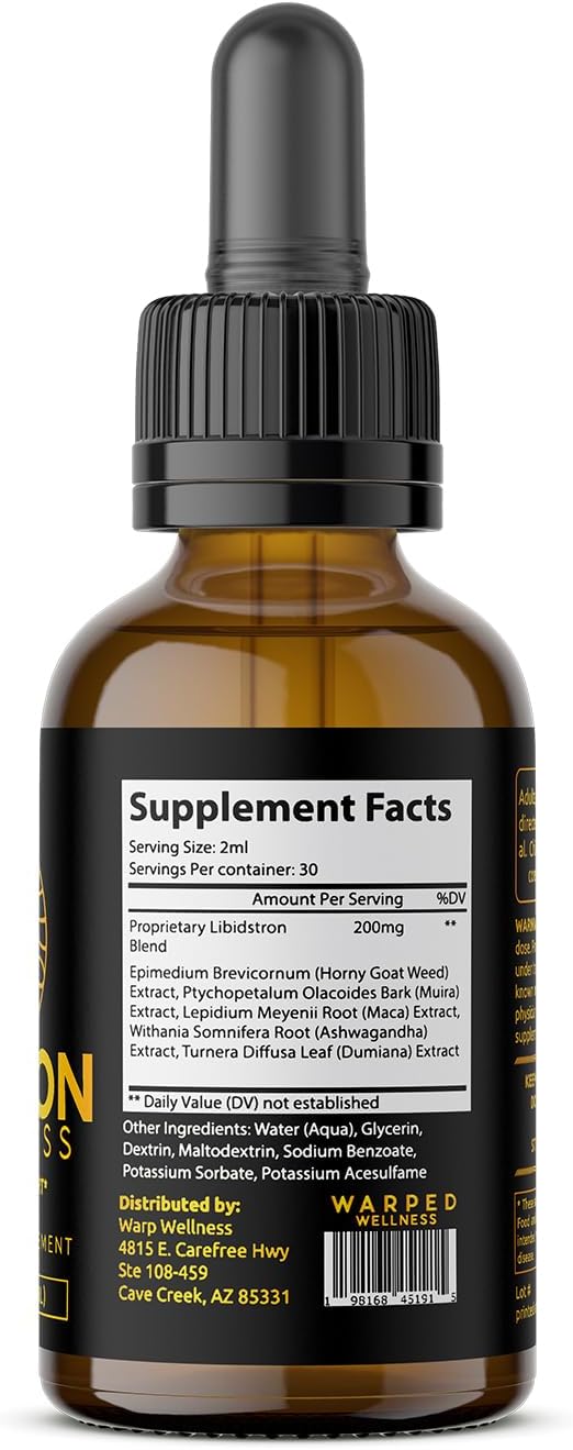 Warped Wellness Womens Libido Booster Drops | Maca Root for Female Specific Arousal | Passion Goddess | Enhance Desire Boost Intimacy and Wellness Supplement Support