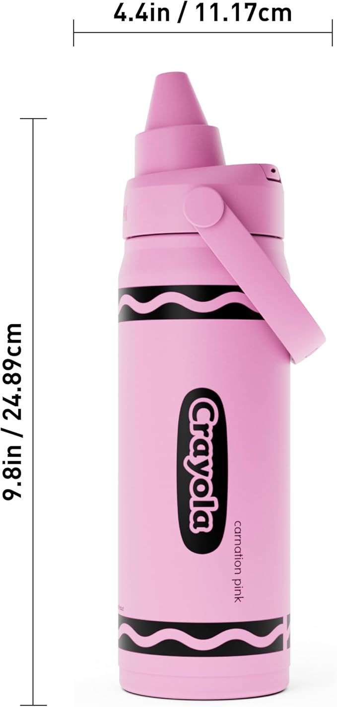 CamelBak Crayola Chug Insulated Stainless Steel Water Bottle, Limited Edition Lid, Carnation Pink, 16oz