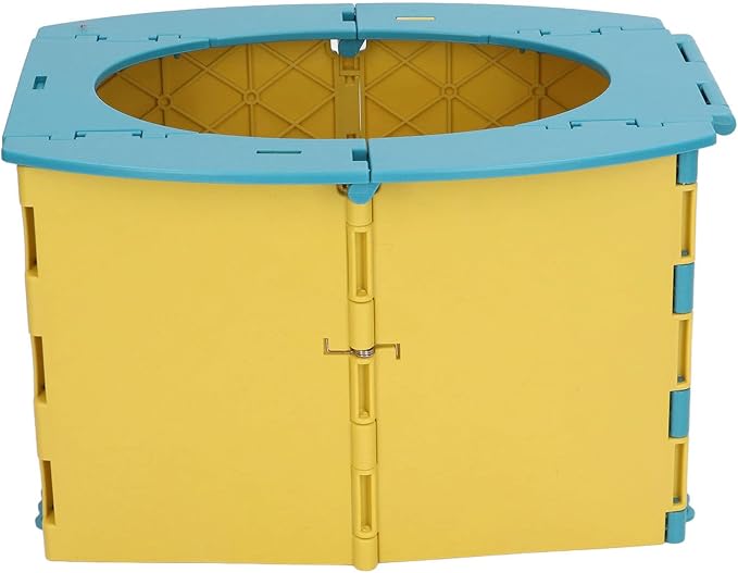 KIMISS Foldable Portable Toddler Potty - Travel & Camping Baby Toilet for Easy on Long Drives (Blue Yellow)