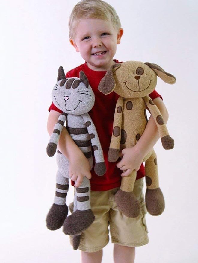 Plush Sitting Brown Peppered Puppy Dog, 15"