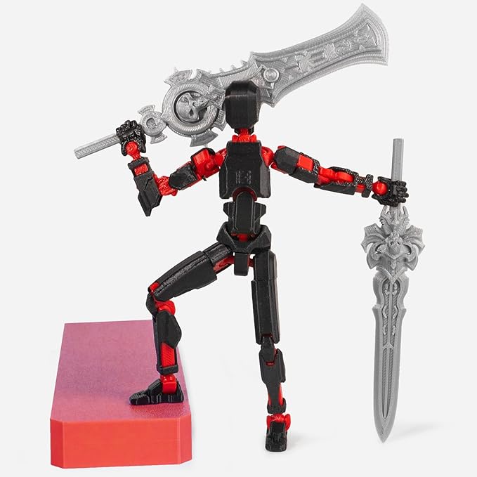 Dummy13 Action Figure Set, Pre-Assembled 3D Printed Titan and Robo Figures, Highly Articulated Robot Toys with Interchangeable Accessories, Perfect for Collectors and Hobbyists