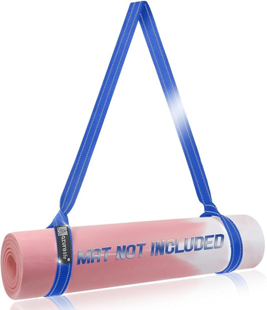 A AZURELIFE [MAT NOT Included] Yoga Mat Sling, Yoga Mat Straps for Carrying, Easy-Cinch Yoga Mat Holder Strap