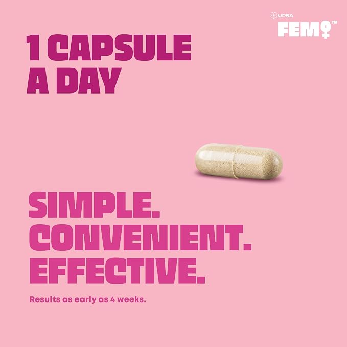 FEM Meno Menopause Supplements for Women - Non-Hormonal Menopause Relief for Hot Flashes & Night Sweats - Hormone Balance Support for Sleep, Mood & Energy - 30 Capsules