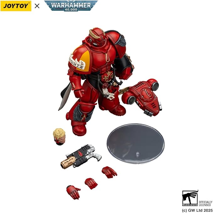 JOYTOY Warhammer 40K Blood Angels Captain with Inferno Pistol & Power Fist 1:18 Scale Action Figure Mecha Joy Toy Collection Model 4.92in