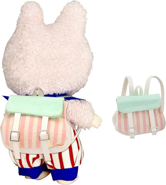 decorational Backpack for Labubu Backpack (15cm & 17cm Monster Keychain, Macaron/Have a seat/Energy). Clothing Accessories for popmart 6.7" Blind Box.(Pink)