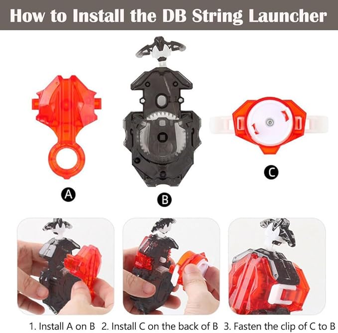 Bey Battling Blade Burst Toy Set, 12 Spinning Burst Gyros 2 Two-Ways Launchers with Grip, Combat Tops Battle Game with Portable Box Gift for Kids Children Boys 6-12