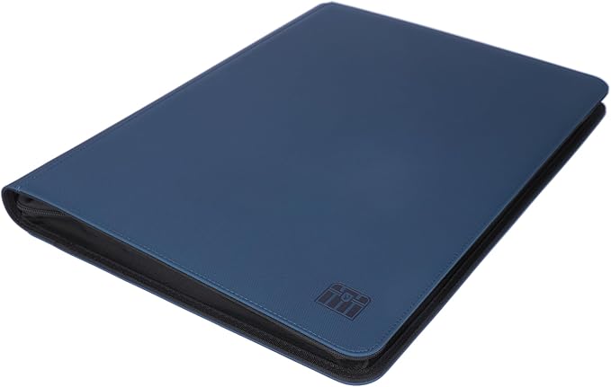 16 Pocket Top loader Binder, Holds 640 Top Loaders, Top loader Binder with Sleeves for Cards 3'' x 4'' Top loaders - Blue