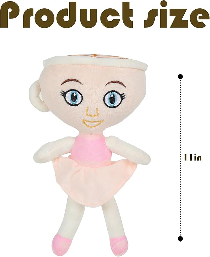 Zenitsu Ballerina Cappuccina Plush Italian Brainrot Expressive Doll Funny & Unique Gift for Boys and Girls, Creative Home Décor Plush Toy for Christmas, Birthday