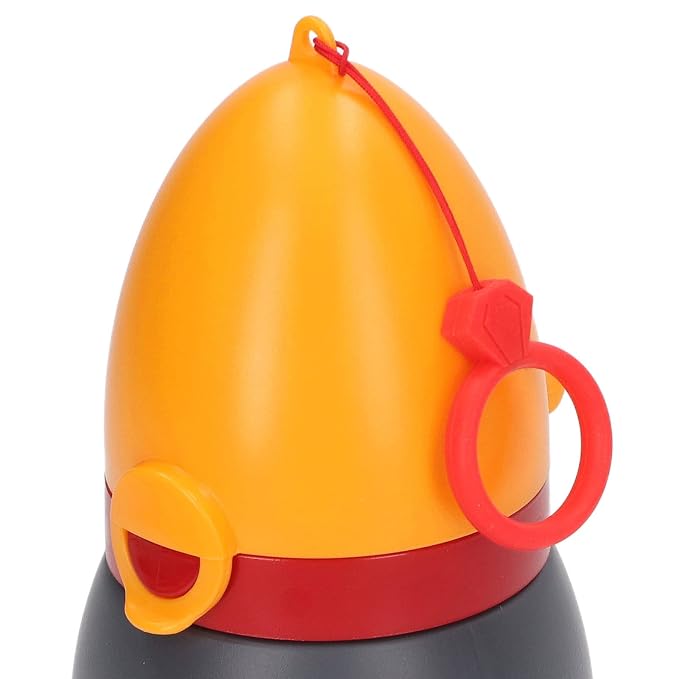 SUNGOOYUE Portable Baby Urinal Leak Proof Travel Potty PP TPE Silicone Triple Seal 19 X 8cm Emergency Car Toilet for Boys Toddler Potty Training Road Trips Outdoor Use (Vibrant Orange)