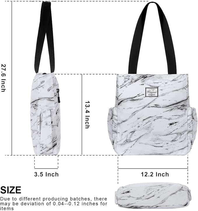 KAMO Floral Tote Bag - Waterproof Lightweight Handbags Travel Shoulder Bag for Hiking Yoga Gym Swimming Travel Beach