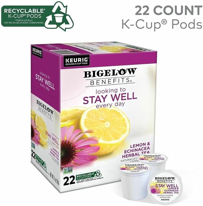 Lemon & Echinacea Herbal Tea K-Cup Pods, 22 Count