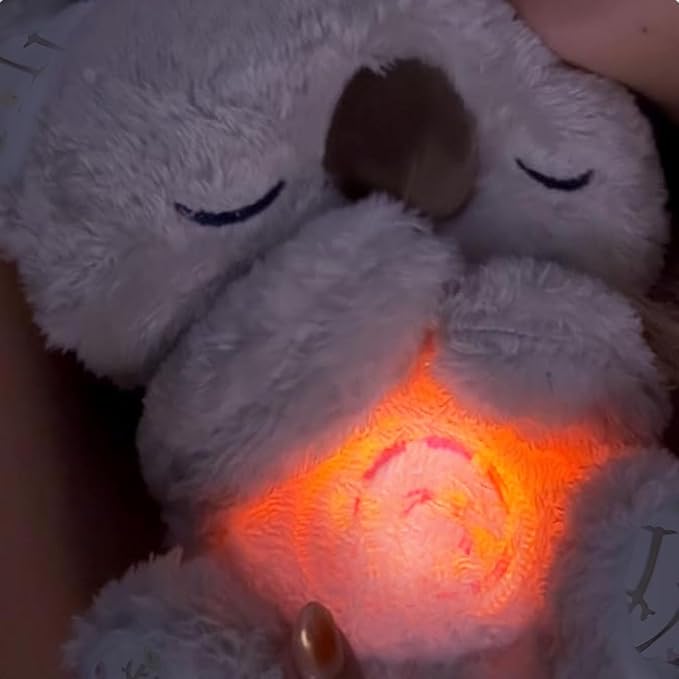 Anxiety Relief Koala - Anxiety Relief Plush Animal, for Anxiety Adults and Kids with Sensory Details Music Lights & Rhythmic Breathing Motion(Gray)
