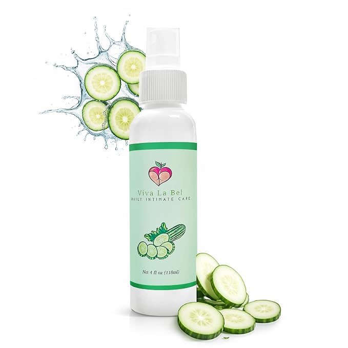 Fresh Scented Intimate Care Spray - Deodorant for Women and Men - Personal Care Cleaner for your Private Parts - Booty Spray for Body Odor Elimination - Suitable for All Ages (Cucumber)