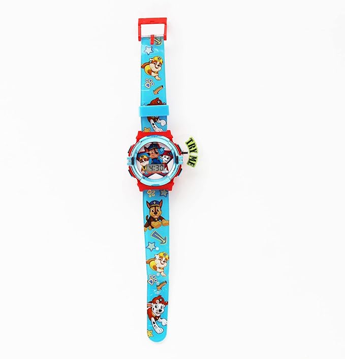Paw Patrol Kids Flashlight LCD Watch & Flashlight Set – Chase, Marshall, Rubble Character Design, Digital Display, Light-Up Feature, Adjustable Strap, Fun for Young Fans – Fits Wrists 5.5” to 8”