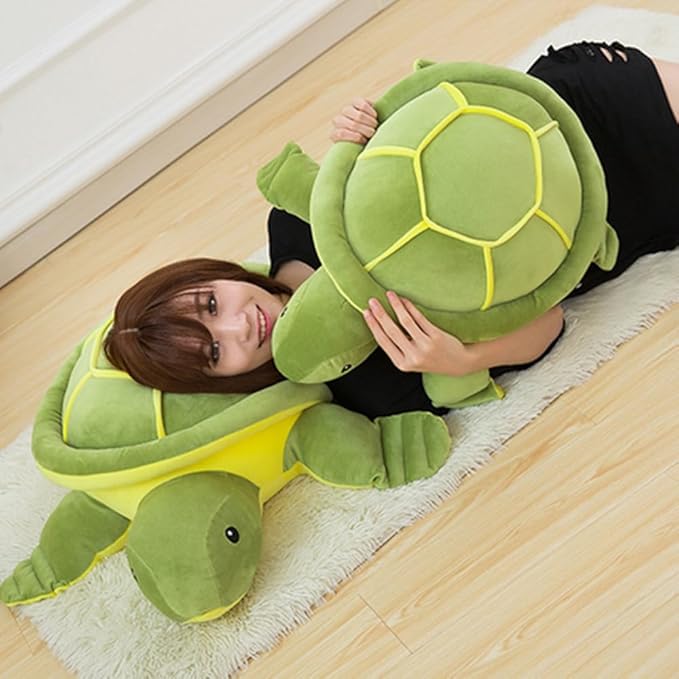 Sea Turtle Plushie Toy,22" Sea Turtle Stuffed Animals Plush Green Soft Plush Toys Hugging Pillows,Tortoise Plush Toys Doll Valentine's Day Birthday Gifts for Kids, Girls, Girlfriend (Green-22 inches)