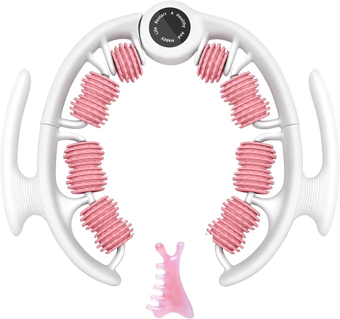 CAILENIFDC Anti Cellulite Massager Roller Lymphatic Drainage Tool Pink | Deep Tissue Pain Relief,Detachable into three small massagers for Thigh, Leg, Waist,Back