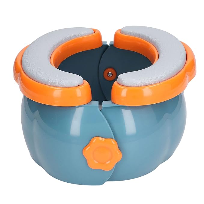 Semme Foldable Travel Potty for Toddlers Portable Hygienic Kids Emergency Toilet with 20 Bags PU Soft Pad Storage Bag Ideal for Road Trips Camping Potty Training (Style 3)