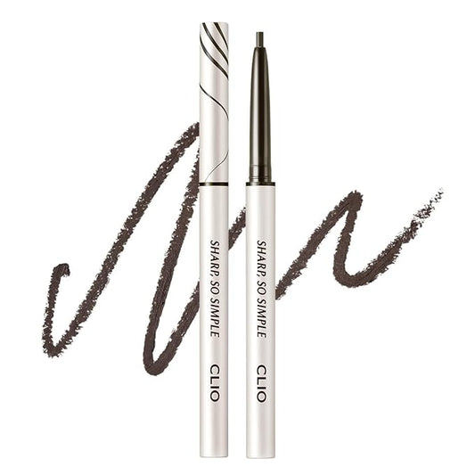 CLIO Sharp So Simple Waterproof Pencil Liner, 2mm Ultra Slim Precision Tip, Smooth Tug Free, Smudge Resistant Long Wear Formula, Clean Eye Definition, Easy Control For Daily Makeup (003 Black Brown)