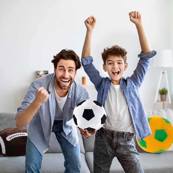 Rugby Sports Pillow Fluffy Soft Throw Pillow Toy ，22" Durable Sport Rugby Plush Toys,Plush Pillow Toys Gift for Kids Boy Girls Children Room Decoration