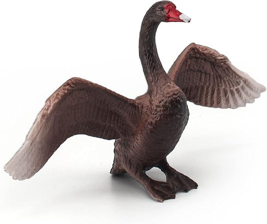 LC JoyCre 5 Inch Big Black Goose Toy Black Swan Figurine Swan Toy Animal Figure for Toddlers Preschool Animals Figures Eduactional Project Diorama Model for Kids 3 4 5 6