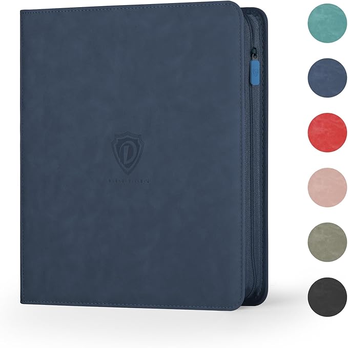 Trading Card Binder with Zip,12 Pockets Card Binder,720 Double Sided Pocket Card Collection Binder,Card Album Card Folder for MTG,TCG,Sports Cards,Game Cards,Navy Blue