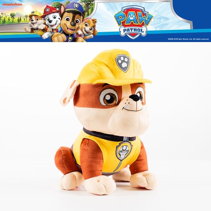 Franco Paw Patrol Rubble Construction Pup Kids Bedding Super Soft Plush Cuddle Pillow Buddy, (Officially Licensed Product)