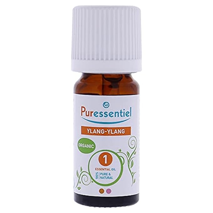 Puressentiel Ylang Ylang Essential Oil, Aromatherapy Stress Calming - 100% Pure, Organic & Natural - Therapeutic Grade, Premium & Certified Quality - Made in France – 0.17 fl oz