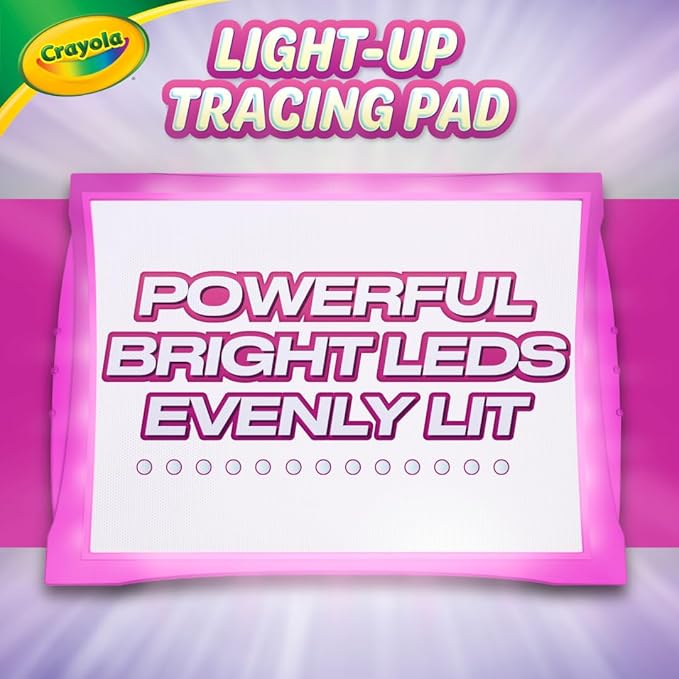Crayola Light Up Tracing Pad - Pink, Writing & Drawing Art Kit for Kids & Adults, Kids Toys, Tracing Light Box Table, Holiday & Christmas Gifts for Girls & Boys, 6+ [Amazon Exclusive]