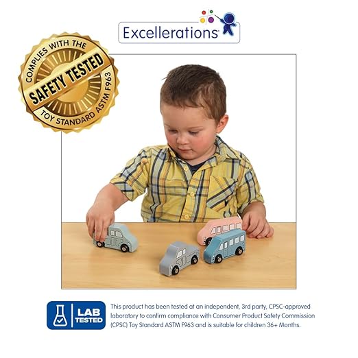 Excellerations Wooden Cars & Trucks - Set of 4