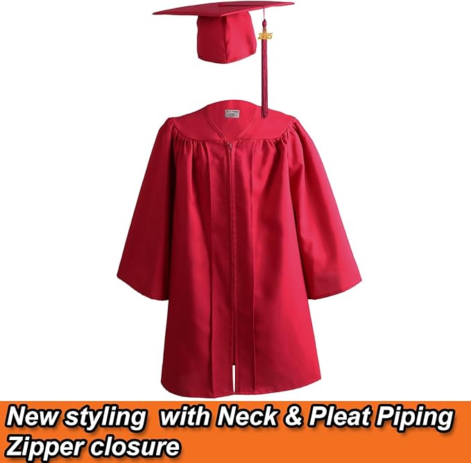 OSBO GradSeason Unisex Matte Kindergarten Graduation Gown Cap Tassel Set 2025