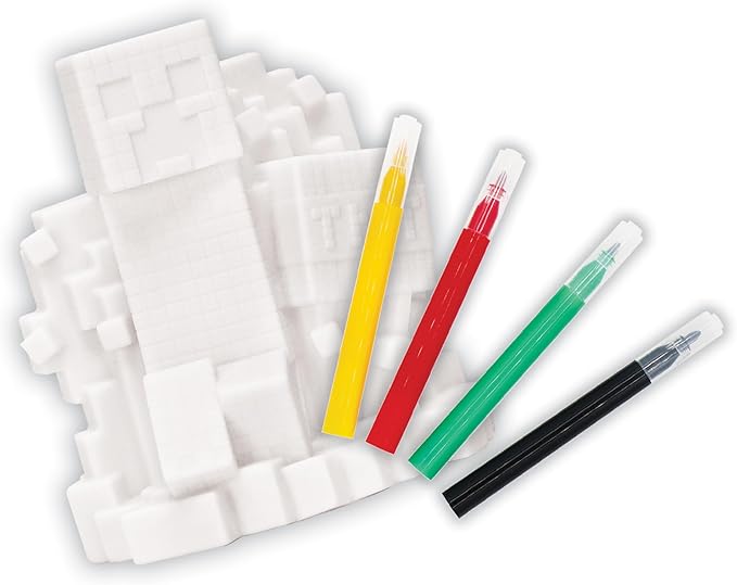 Tara Toys Minecraft Design A Vinyl™ Toy Figure with Washable Markers, 5-Pieces, 3 Years and Up
