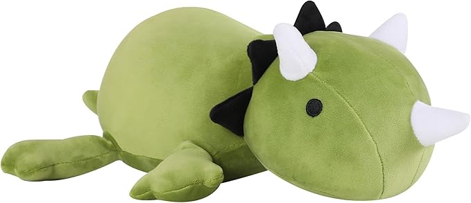 SQEQE Weighted Dinosaur Plush, Weighted Dinosaur Stuffed Animal, Dino Plushies Dino Pillow Toy Gift for Kids Adults 9.8 Inch, 0.8 Lbs