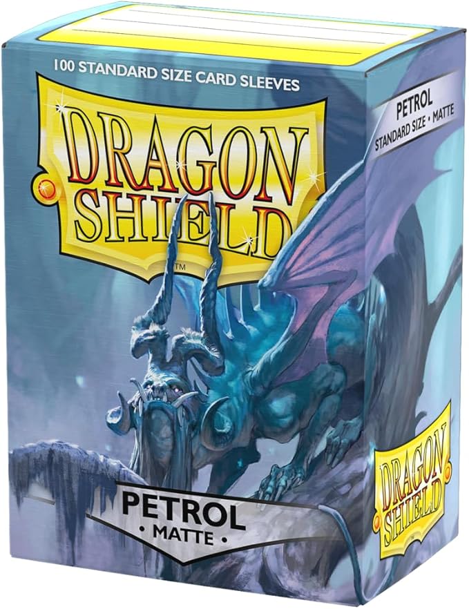 Dragon Shield | Standard Size Card Matte Sleeves | 100 CT - Smooth & Tough Premium TCG Sleeves | Compatible with Pokemon, Flesh & Blood, One Piece & Magic the Gathering | Petrol